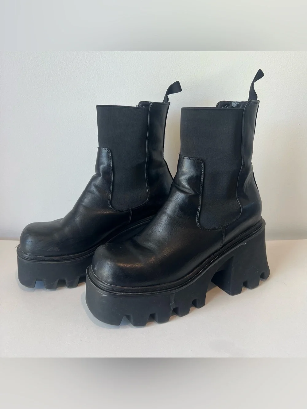 Dolls Kill Sarcasm Platform Chelsea Boots